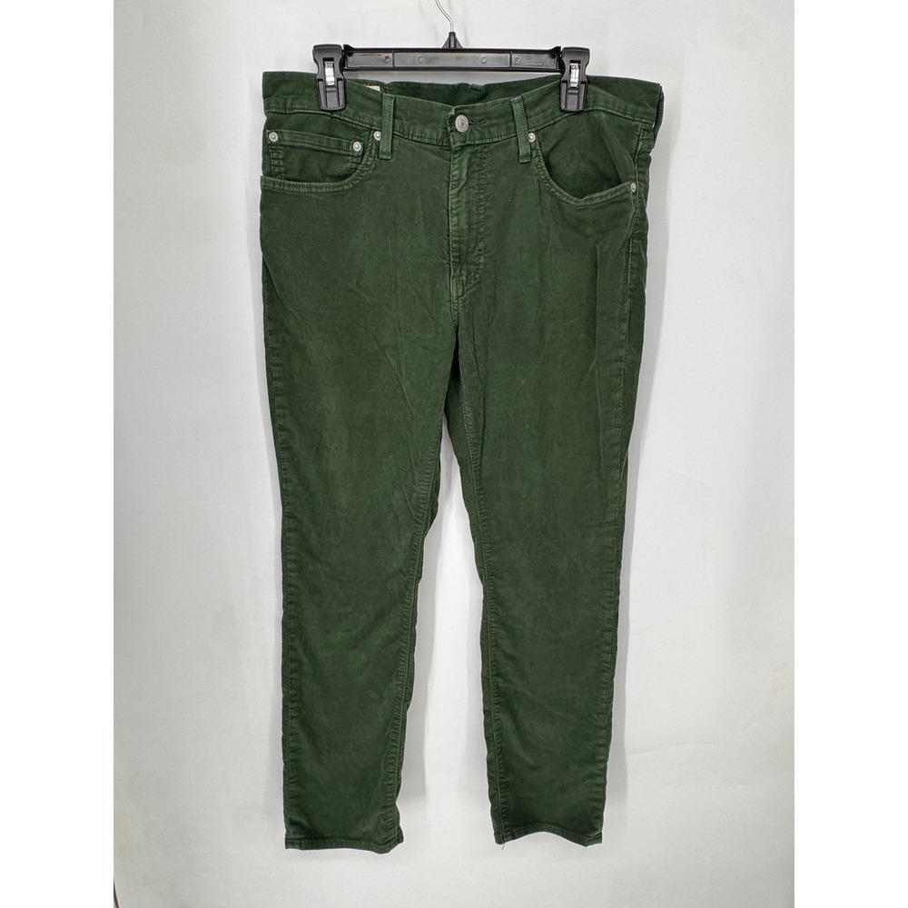 Levi's Corduroy Pants Mens 34x30 Green 511 Slim Stretch 5-Pocket Academia
